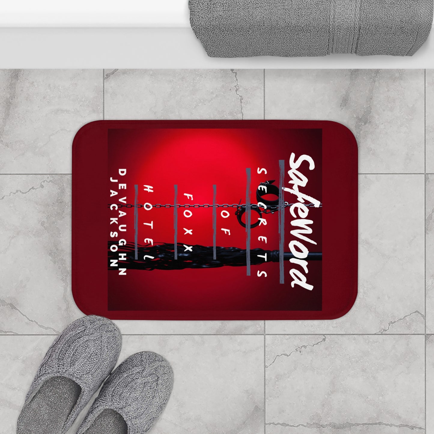 SafeWord Hotel Bath Mat – Cozy Bathroom Decor, Unique Gift for Book Lovers, Ideal for Reading Nooks, Vibrant Design for Home