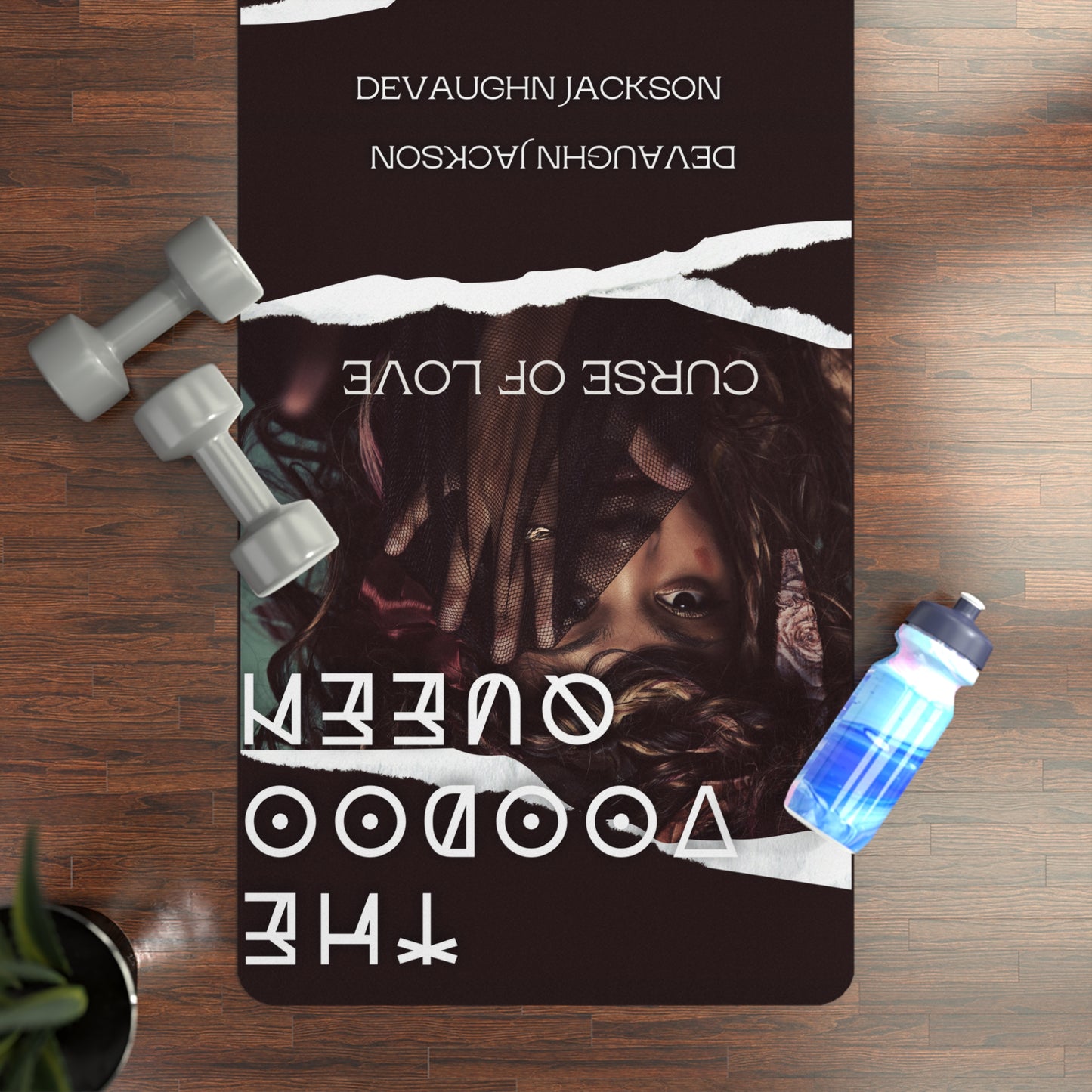 Voodoo Queen Rubber Yoga Mat – Inspired Yoga Mat, Fitness Mat, Home Decor, Gift for Yogis, Curse of Love Art