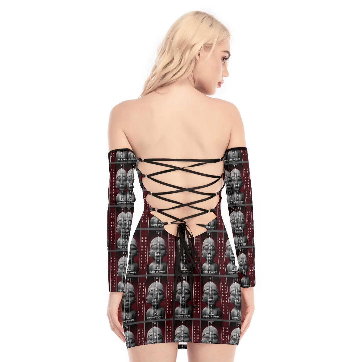 Women's Off-shoulder Back Lace-up Dress