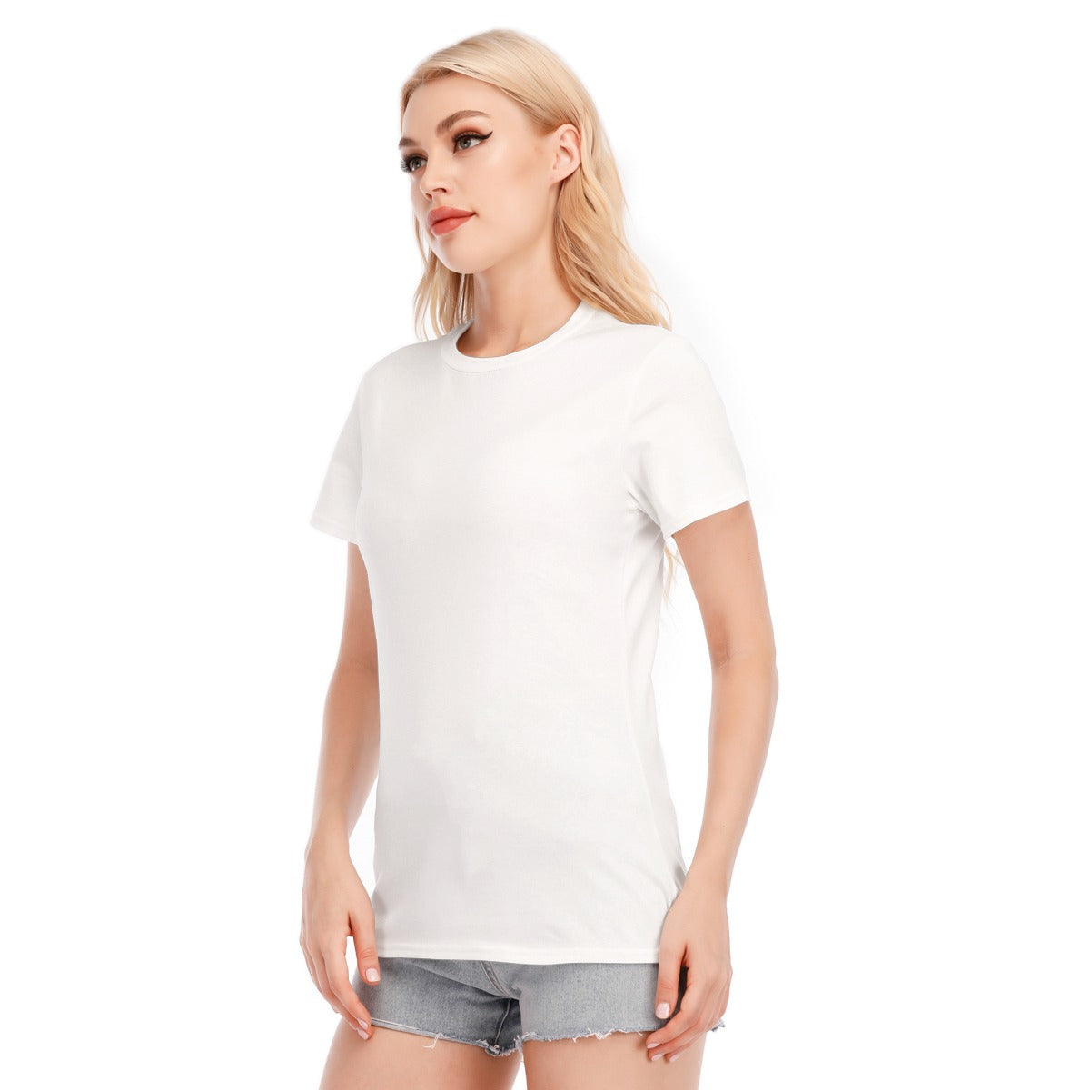 All-Over Print Women's Round Neck T-Shirt | 190GSM Cotton