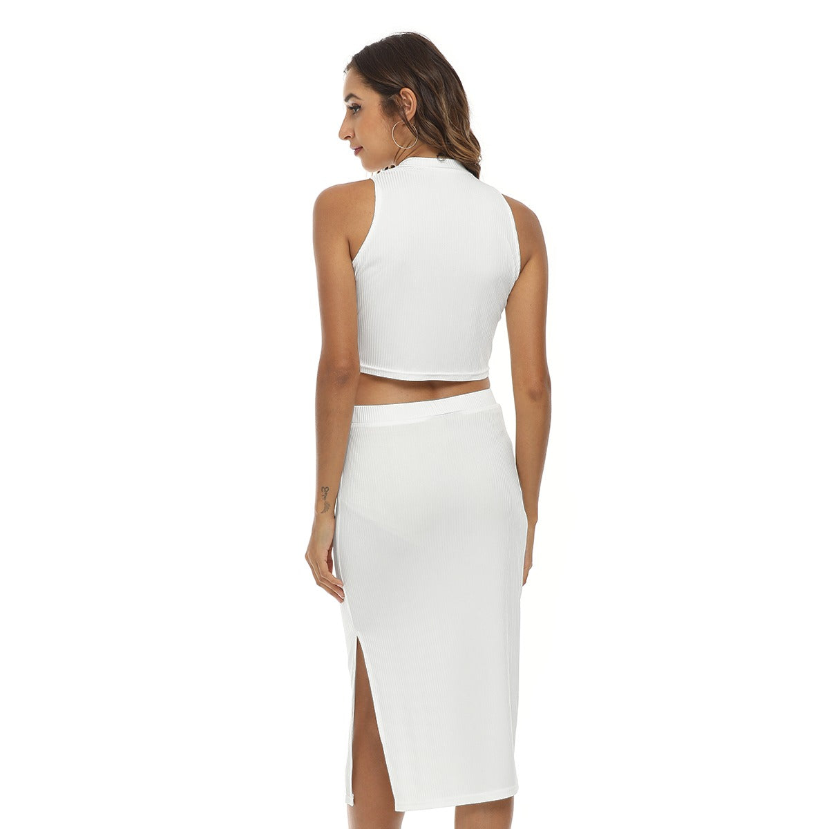 All-Over Print Women's Tank Top & Split High Skirt Set