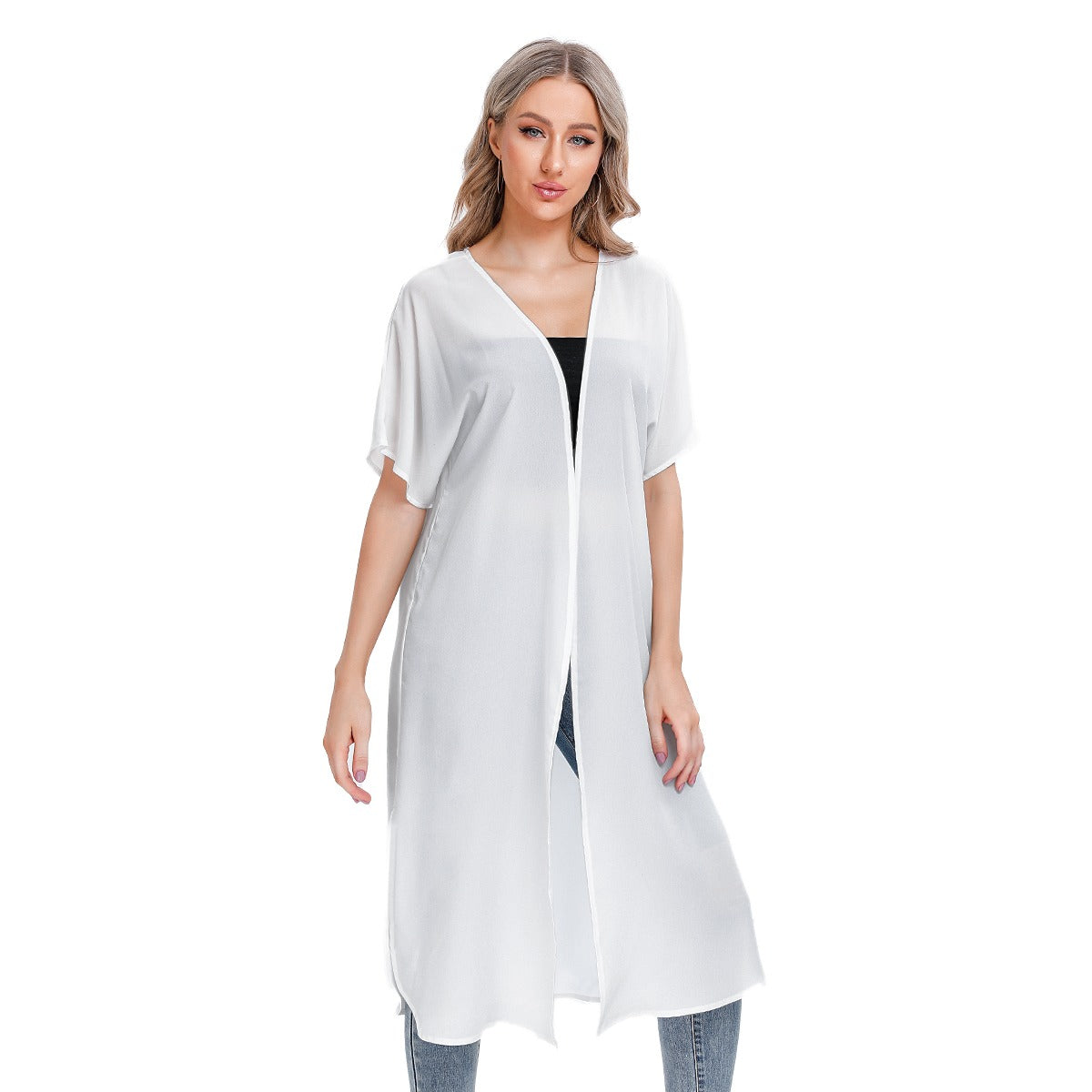 All-Over Print Women's Short Sleeve Cardigan