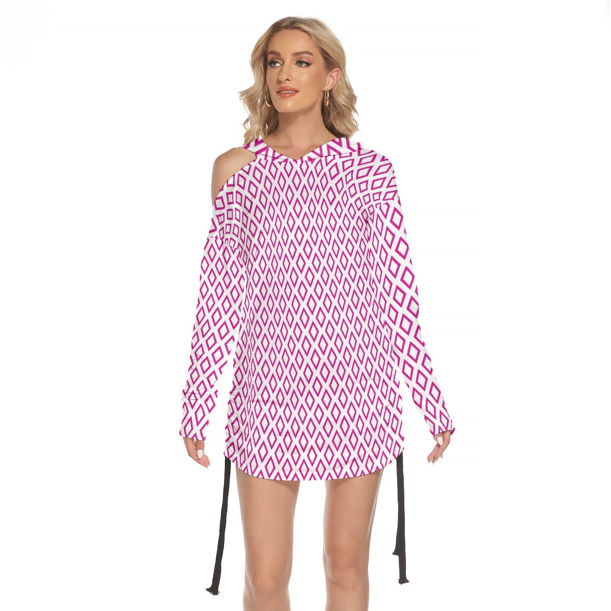 Women's One-shoulder Dress With Waist Shirring