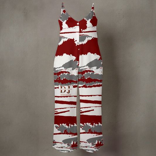 Women’s Floral Spaghetti Strap Wide-Leg Jumpsuit