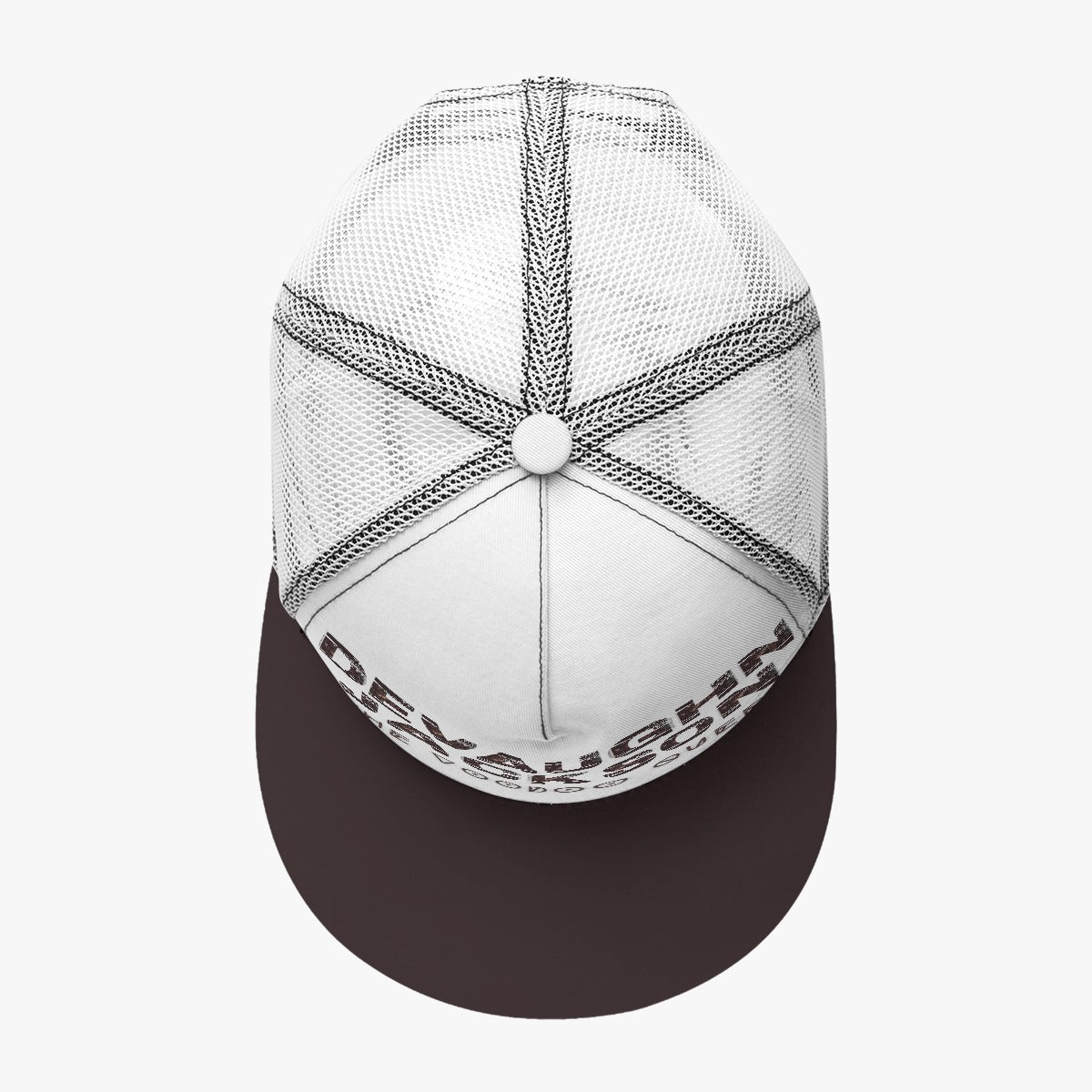 Black Buckle Flat-brimmed Mesh Cap With Box