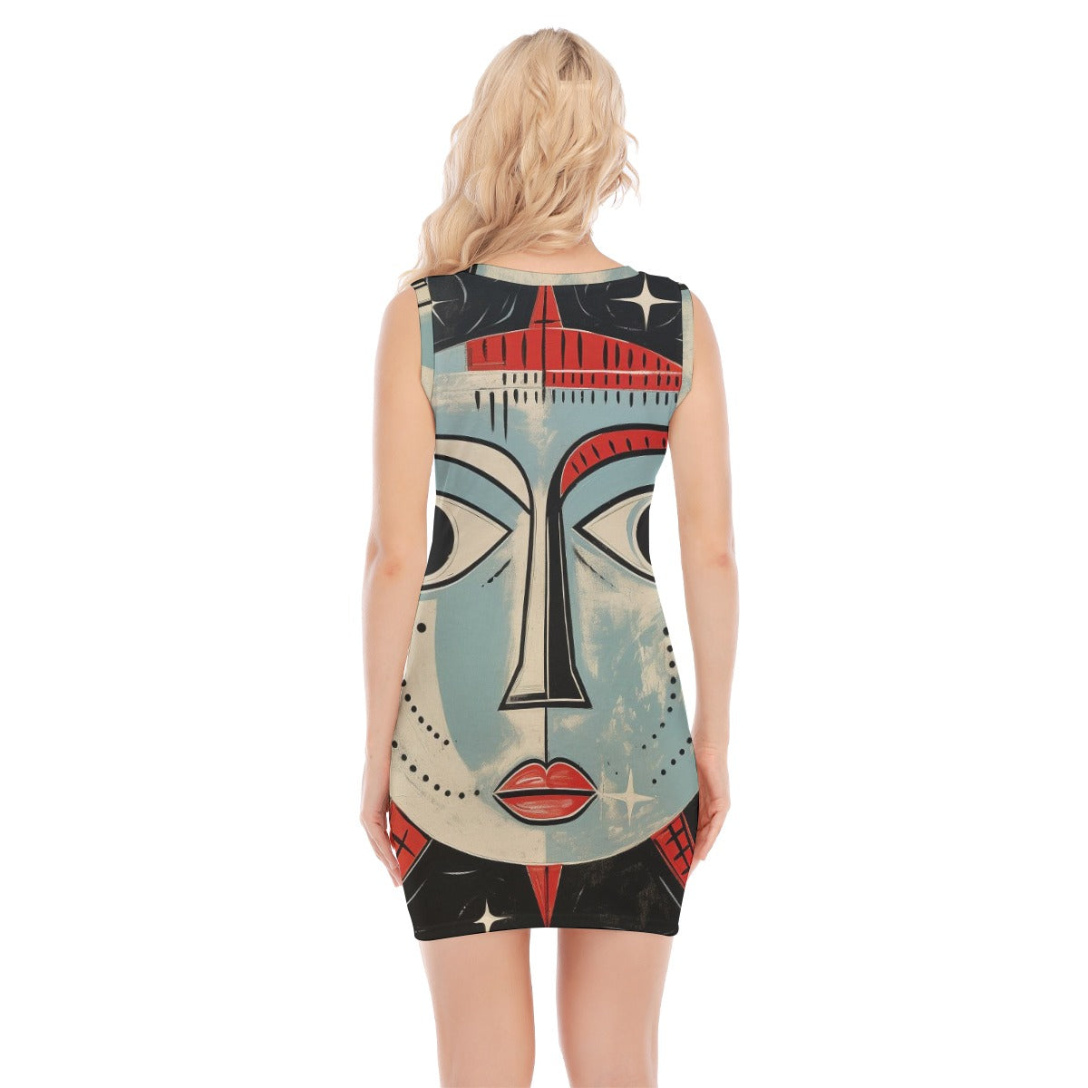 Women's O-neck Sleeveless Hip Skirt