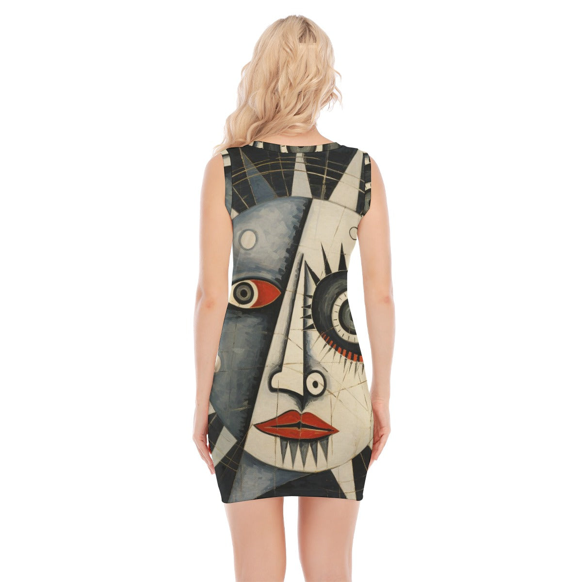 Women's O-neck Sleeveless Hip Skirt