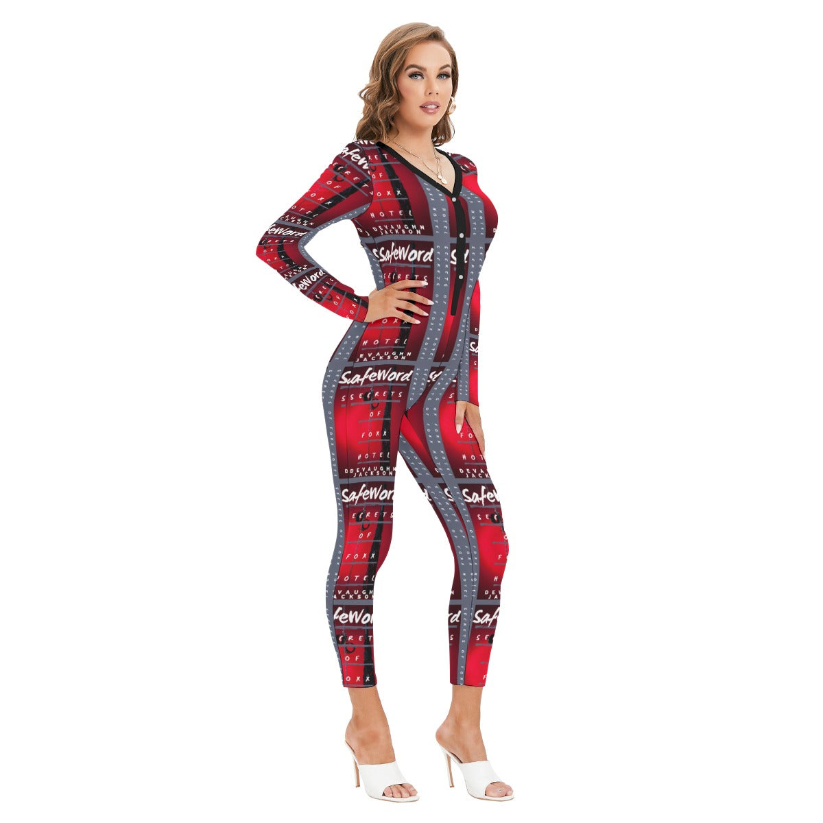 Women's Plunging Neck Jumpsuit