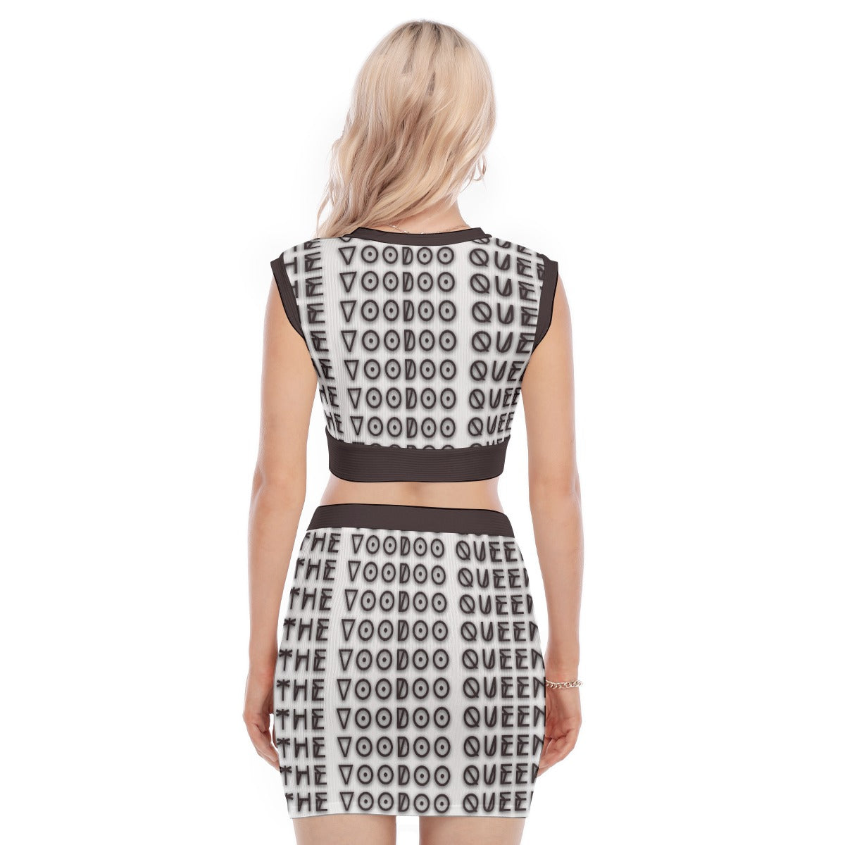 Women's Collarless V Collar Vest Skirt Suit
