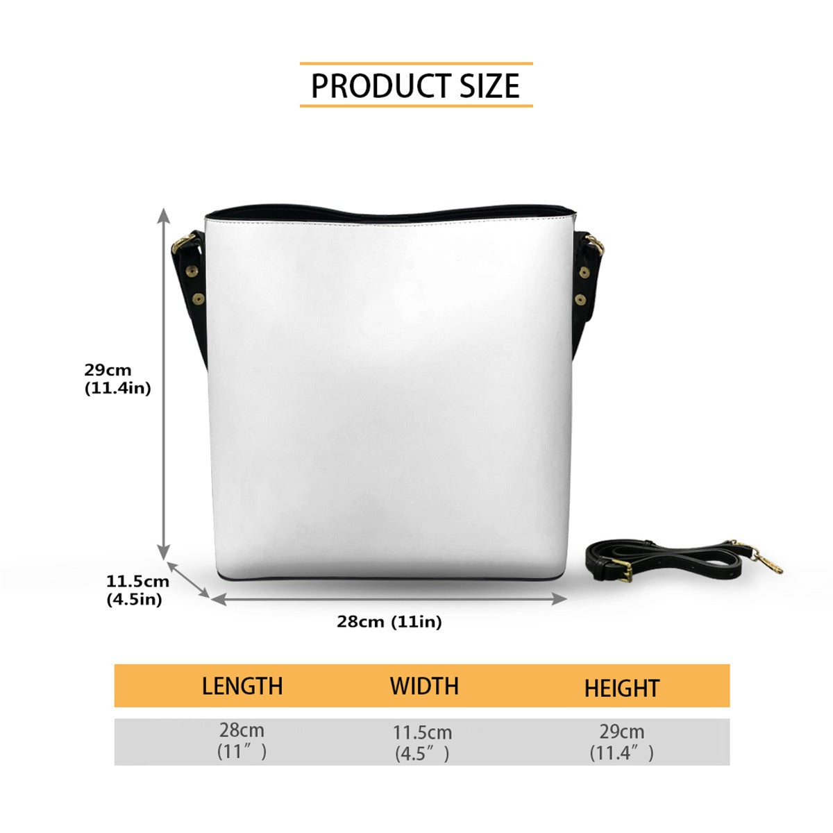 Minimalist Square Crossbody Bucket Bag