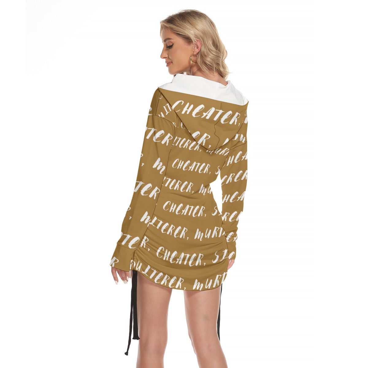 Women's One-shoulder Dress With Waist Shirring