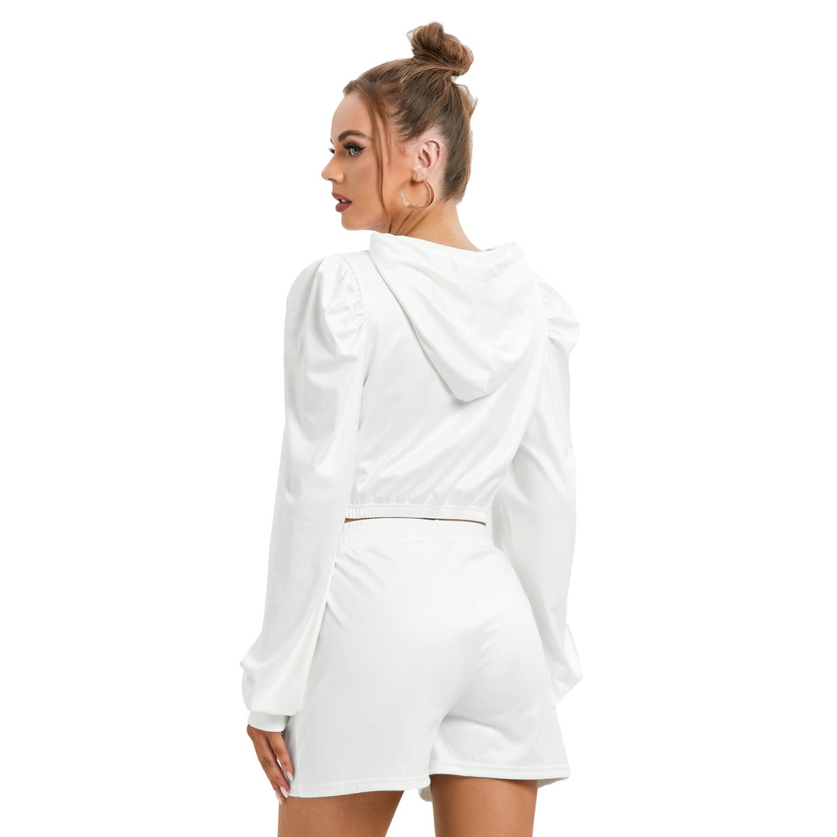 All-Over Print Women's Mirco Fleece Hoodie And Shorts Set