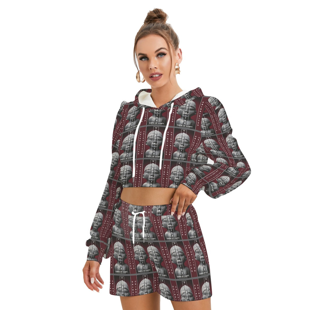 Women's Mirco Fleece Hoodie And Shorts Set