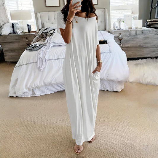 All-Over Print Women's Long Dress With Pocket