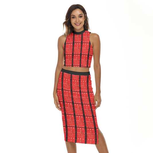 Women's Tank Top & Split High Skirt Set