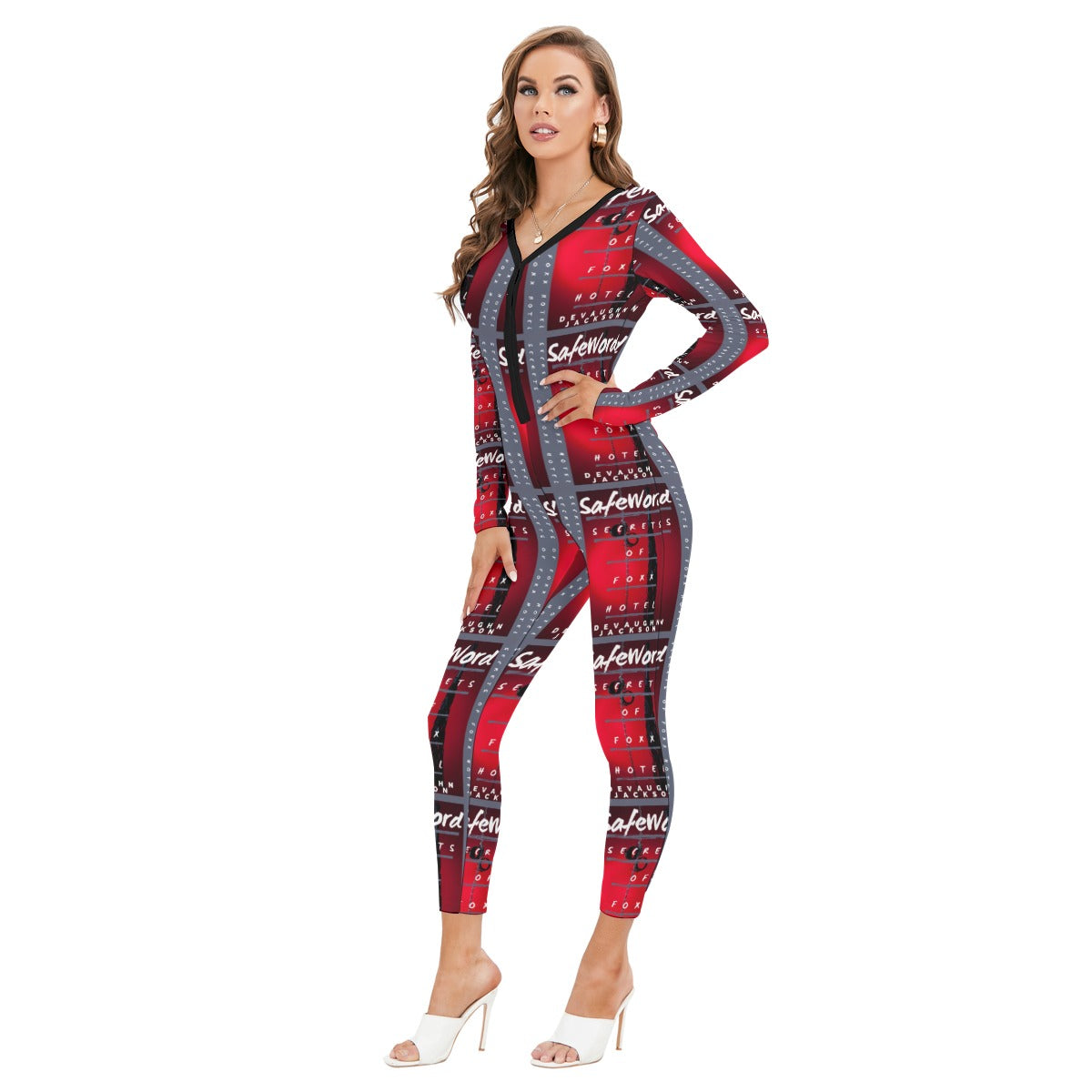 Women's Plunging Neck Jumpsuit