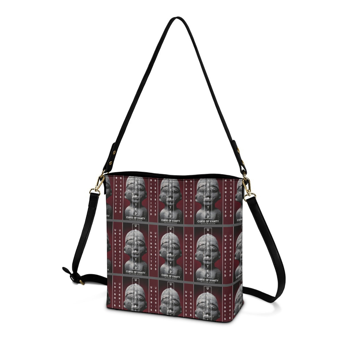 Minimalist Square Crossbody Bucket Bag