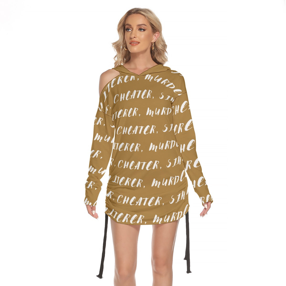 Women's One-shoulder Dress With Waist Shirring