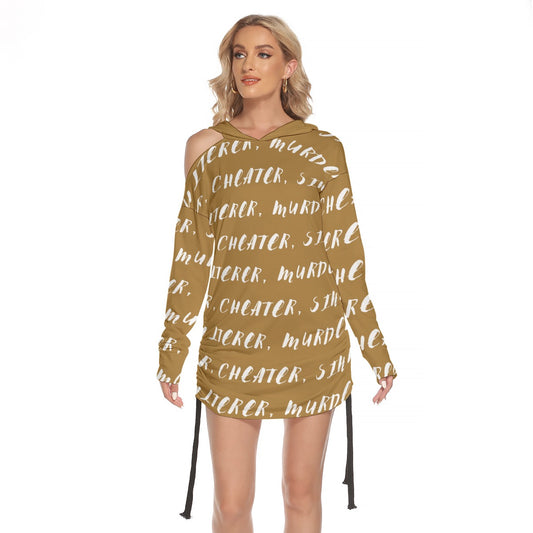 Women's One-shoulder Dress With Waist Shirring